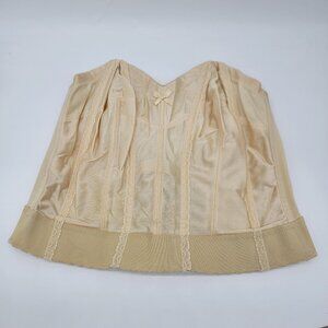 Vintage The‎ Woman Within Bra Strapless Bra Corset Nude Union Made USA Sz 42D